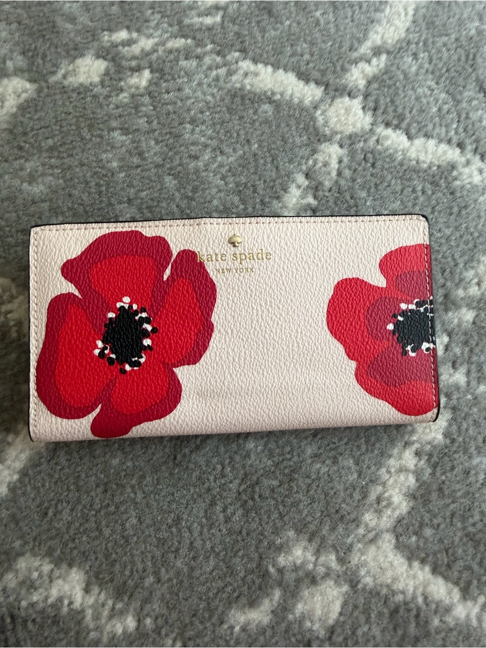 kate spade Wallet - Red Poppy Flower Print